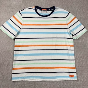 Scotch Soda T-Shirt Herren 2XL strukturiert gestreift Tee blau weiß strukturiert bunt - Bild 1 von 8