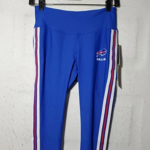 Buffalo Bills Pants Womens Small Blue White NFL Football Leggings Side Stripe - Picture 1 of 14