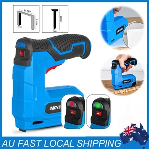 2in1 Cordless Staple Gun Electric Stapler & Nailer Wood Fabric Staple Gun Set AU - Picture 1 of 16