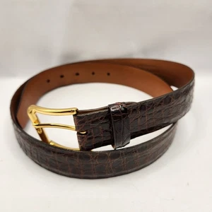 Trafalgar Gürtel Herren Newington echt Krokodil geprägt braun Größe 38 - Bild 1 von 10