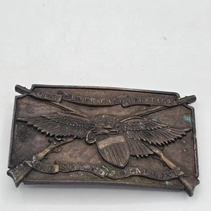 Hebilla de cinturón vintage de la Segunda Enmienda Our American Heritage Eagle - Imagen 1 de 8