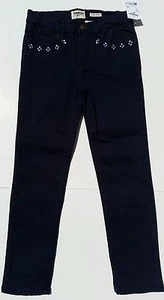 Girls OshKosh B'gosh Super Skinny Navy Blue Jeans Denim Rhinestones Size 6x - Picture 1 of 4
