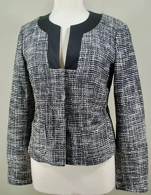 Chaqueta blazer para mujer Etro Milano - talla 42/6 pequeña - tweed negro/blanco/gris Foto 1 de 4