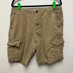 Lucky Brand Cargo Shorts Mens 36 Khaki Flat Front Pockets Type L-54C Hike Walk - Picture 1 of 10
