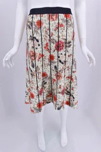 Marc Cain Rock Gummibund Baumwollmischung Blumen A-Linie Damen Gr. N6 XL - Bild 1 von 8