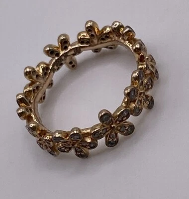Auténtico Anillo Pandora ALE Deslumbrante Flor Margarita Talla 4.5 180934CZ. 8 Foto 1 de 4