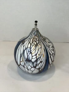 Lámpara de aceite bola de vidrio arte iridiscente soplado a mano - Imagen 1 de 9