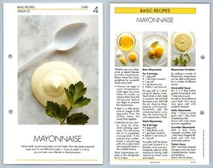 Mayonnaise #4 Basic - Simply Delicious 1992 IMP Ltd Recipe Card - Picture 1 of 1
