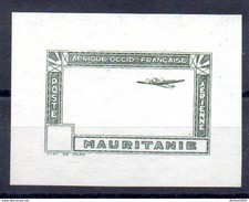 Mauritania PA15 color proof no facial value. 1942 Aviation Plane