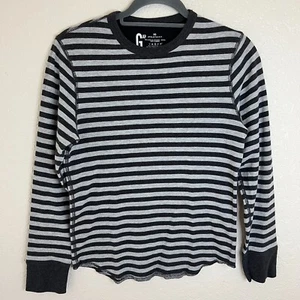 GAP Herren sportliche Passform XS X-Small grau schwarz Langarm gestreift Pullover Shirt - Bild 1 von 10