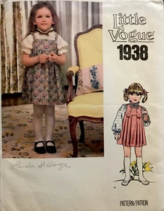 Girls Jumper & Blouse Vintage Vogue Pattern #1938 Size 5 Complete & Counted - Picture 1 of 6