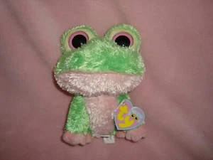 2009 Ty Beanie Boos KIWI the Frog 6" tall Plush - Imagen 1 de 9