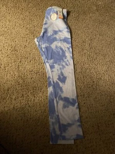 NWT Wonder Nation Tough Cotton Leggings Girls Blue Tie Dye SZ LG, XL, XL Plus - Picture 1 of 1
