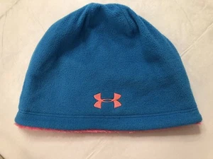 Sombrero de invierno para niñas jóvenes Under Armour turquesa/rosa caliente - Imagen 1 de 4