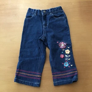 Nickelodeon Nick Jr Jeans With Embroidered Flowers - Girls 5 - Picture 1 of 3