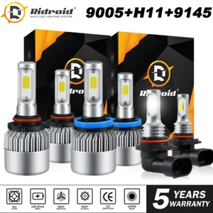 Combo de faros LED de haz alto bajo + bombillas antiniebla para Dodge Ram 1500 2009-2019 - Imagen 1 de 24