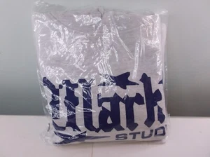 Market Pixelated Lite Gray w/h Blue Letters Hoodie Size X Large  New in Package - Picture 1 of 4