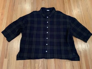 ICHI ANTIQUITES Leinen Tartan Designer Hemd/Bluse - Bild 1 von 12