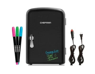 Back-to-School Essential: Chefman tabla borradora negra mini nevera - 0,52 pies Foto 1 de 4