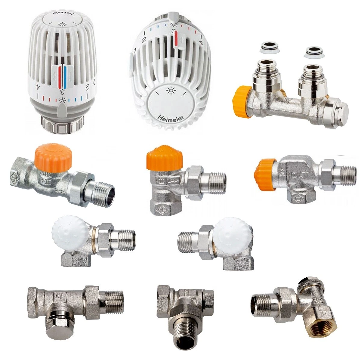 Heimeier Multilux Eclypse Afc Heizkörperventil – R1/2 Durchgang, Gerade, In Orange