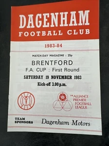 Dagenham v Brentford 19/11/1983 (FA Cup First Round) - Picture 1 of 2
