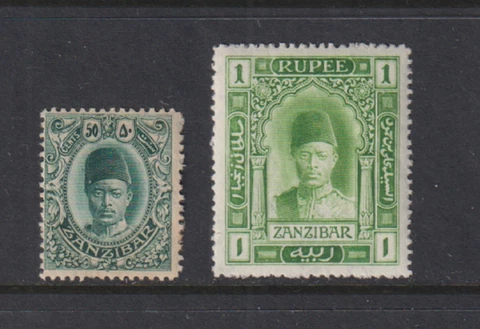 Zanzibar - #106, #108 Mint, cat. $ 58.00 Cover