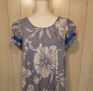 Maxi Vestido Reyn Spooner MuuMuu Aloha Hawaiano Azul Floral Talla S - Imagen 1 de 5