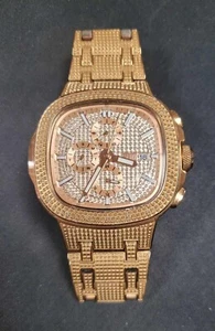 JBW HEIST Men's Diamond (1/5 ct) Watch 18k Rose Gold-plated J6380C 48mm - Picture 1 of 8