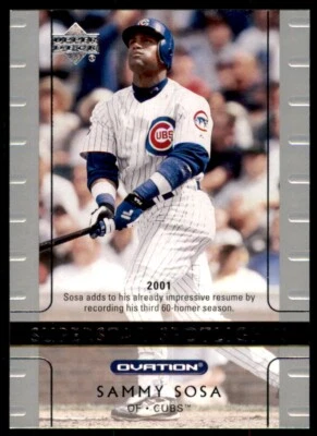 2002 Upper Deck Ovation Silver #108 Sammy Sosa Chicago Cubs - Image 1 of 2
