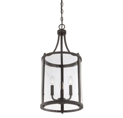 Savoy House Penrose 3-Light Pendant Lantern, English Bronze - Image 1 of 4