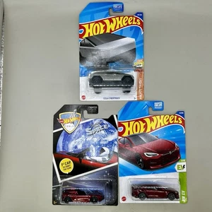 Hot Wheels Tesla Lot Roadster Cybertruck Model S Plaid 1st Car to Orbit The Sun - Picture 1 of 6