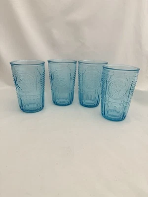 Bormioli Rocco Romantic Glass Drinking Tumbler 16 Oz Set Of 4 - Light Blue - Image 1 of 4