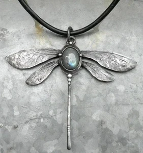 Vintage Frauen Bohemian Charm Silber Libelle Anhänger Halskette Schmuck Geschenk - Bild 1 von 13