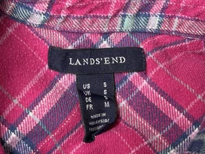 Lands` End Flanellhemd Gr. S Pink kariert - Bild 1 von 3