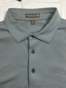 Peter Millar Summer Comfort verde blanco a rayas golf rendimiento para hombre grande - Imagen 1 de 8