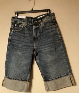 ZARA The Relaxed Capri In Vintage Indigo Denium Sz. 2 - Picture 1 of 4