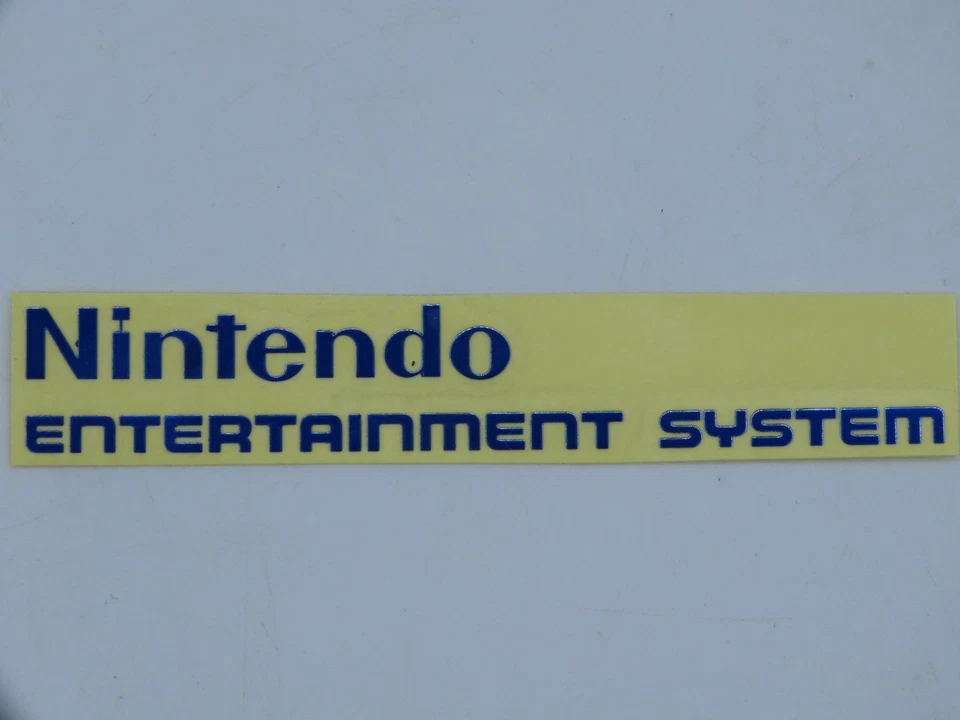 Nintendo NES Label Logo - Blue - Raised lettering - Image 1 of 1
