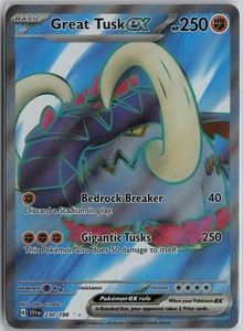 Great Tusk ex - Ultra Rare SV01: Scarlet & Violet Base Set 230/198 NM - Picture 1 of 2