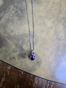 Kay Jewelers Amethyst und Diamant Collier Silber mit Silberkette - Bild 1 von 4