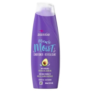 Aussie Miracle Moist Conditioner with Avocado & Jojoba Oil 12.1 fl oz Pack of 2 - Picture 1 of 3