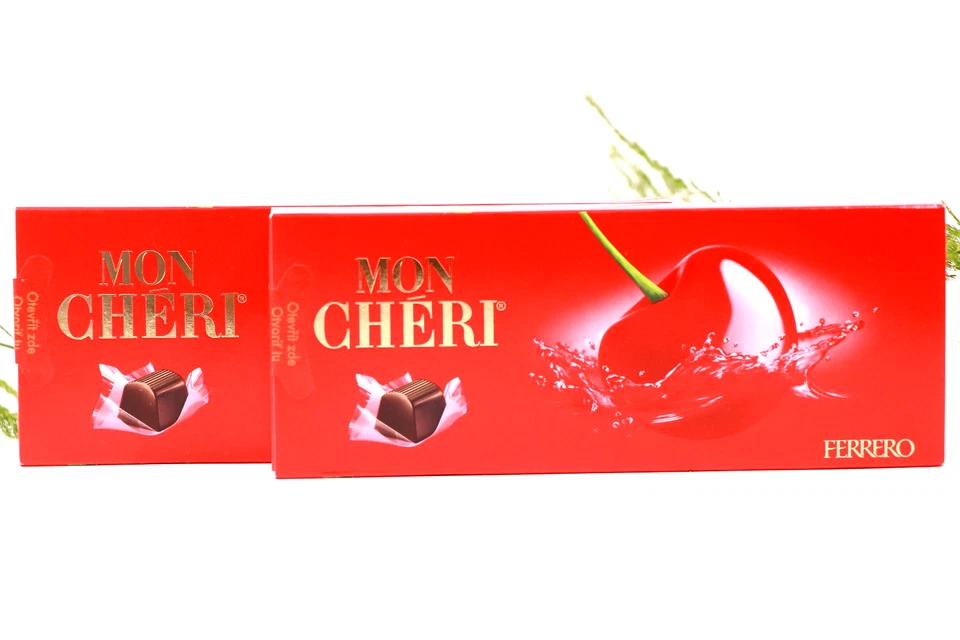 Ferrero Mon Cheri 2 x 10 un  210 gr Dark Chocolate with Cherry and Liqueur - Image 1 of 4