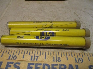 Sheaffer's Lead In Glass Tubes .046" Blue Lot Great Piece Sheaffer History L1 - Picture 1 of 3