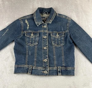 Chaqueta vaquera Rue 21 para mujer Junior’s recortada azul envejecido talla M - Imagen 1 de 6