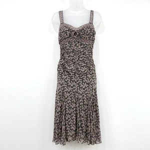 Max Studio Dress Women S Ditsy Floral Y2K 100% Silk Babydoll Fairy Grunge Whimsi - Picture 1 of 12