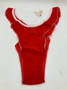 We are HAH X Free People Fly Girl Mesh Panty  XL Blood Orange Red - Picture 1 of 11