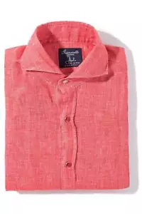 Camicia di lino Sorgue colore rosso - Foto 1 di 4