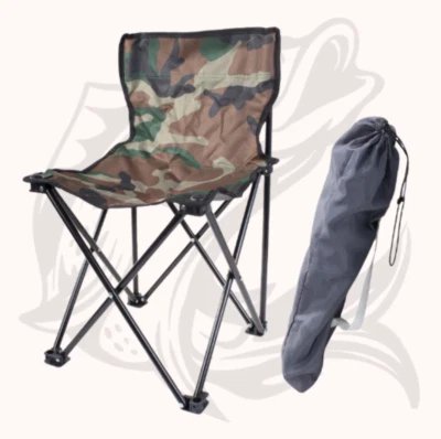 Klappstuhl, Angelstuhl, faltbar mit Tasche, camouflage - Bild 1 von 3