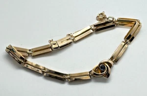 Modeschmuck Armband Jugendstil Bracelet Saphir Gold Double 18,5cm Nr.350 - Bild 1 von 4
