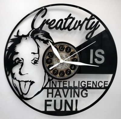 Vinyl Record Clock | Wall Art | Unique Gift | Albert Einstein | FREE SHIPPING - Image 1 of 2