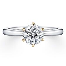 Certified Wedding Diamond Ring 18K Multi-Tone Gold 0.55 Ct IGI GIA Lab Created